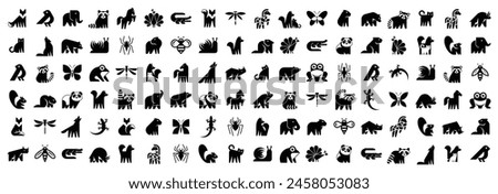 Animals logos collection. Animal logo set. Icon design