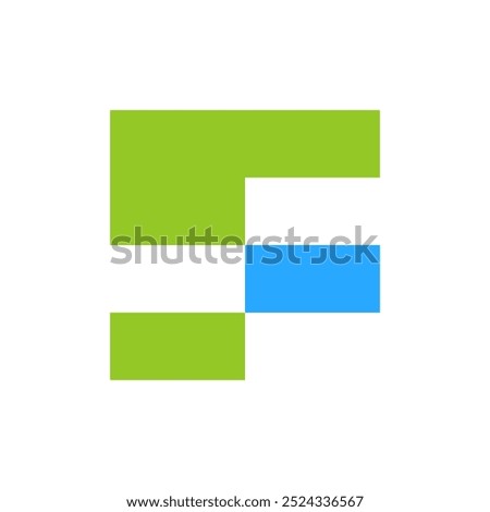 Letter F logo. Icon design. Template elements. Geometric abstract logos