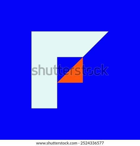 Letter F logo. Icon design. Template elements. Geometric abstract logos