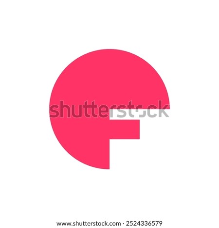 Letter F logo. Icon design. Template elements. Geometric abstract logos