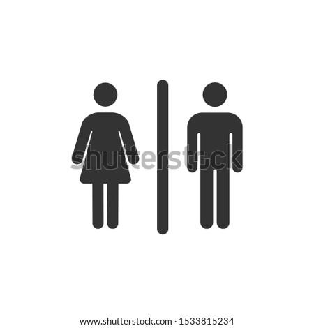 Toilet Icon vector sign isolated for graphic and web design. restroom symbol template color editable on white background.