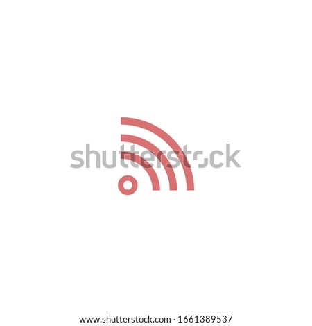 rss icon vector sign isolated for graphic and web design. rss symbol template color editable on white background.