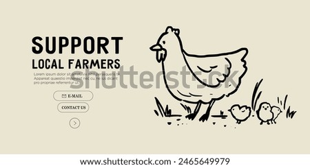 Similar – Image, Stock Photo Happy chicken Nature