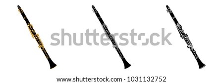 clarinet set vector illustration