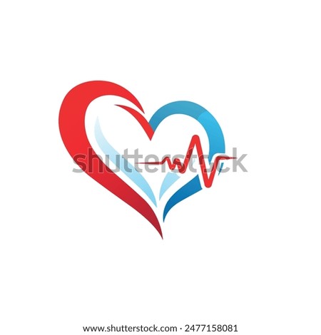 Medical Heart logo icon vector template. Medical logo with Heart