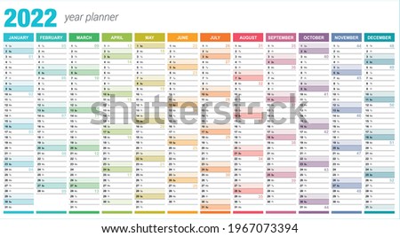 2022 Year Planner - Wall Planner