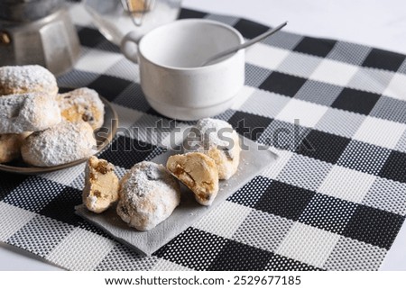 Similar – Image, Stock Photo Homemade small cake with blackberries