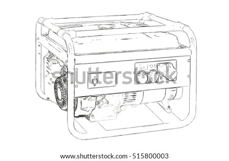 Outlines Of The Generator Stock Photo 515800003 : Shutterstock