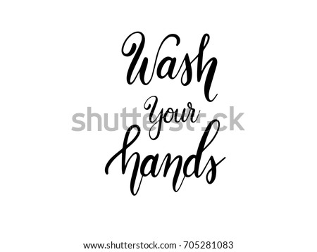 Similar – Image, Stock Photo wash your hands handwritten notice above bathroom sink