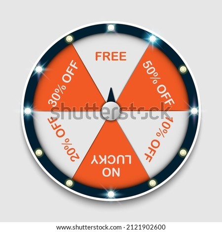 Spinning fortune wheel, lucky roulette, online promotion events, vector illustration ストックフォト © 
