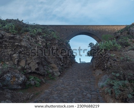 Similar – Image, Stock Photo Mirador de Ermita de las Nieves in Lanzarote, Spain