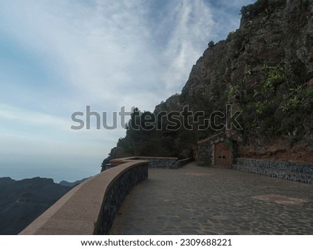 Similar – Image, Stock Photo Mirador de Ermita de las Nieves in Lanzarote, Spain