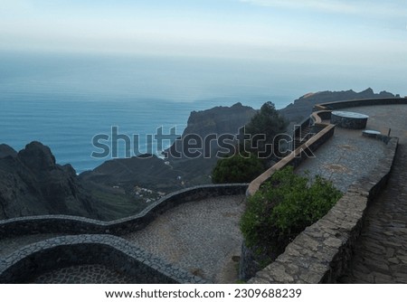 Similar – Image, Stock Photo Mirador de Ermita de las Nieves in Lanzarote, Spain