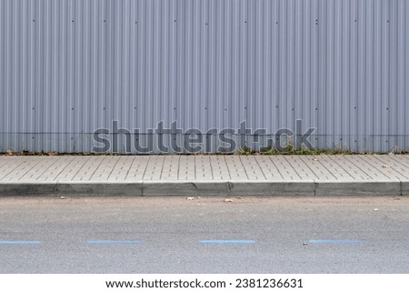 Similar – Image, Stock Photo Curb on an empty road by the forest