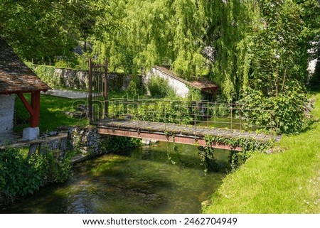 Image, Stock Photo water stream Village