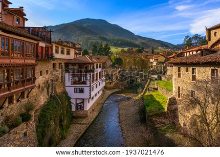 peaceful mountain village of potes, Cantabria spain
 Foto stock © 