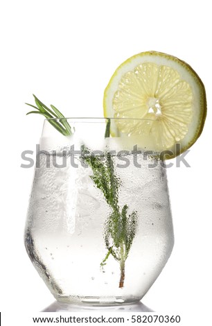 Image, Stock Photo fresh gin cocktail with peach juice and egg