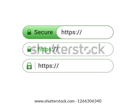 SSL sertificate website icon secure. HTTPS ssl safe connection site browser url data.