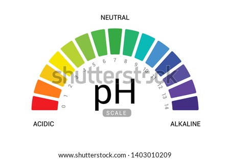 pH scale indicator chart diagram acidic alkaline measure. pH analysis vector chemical scale value test.