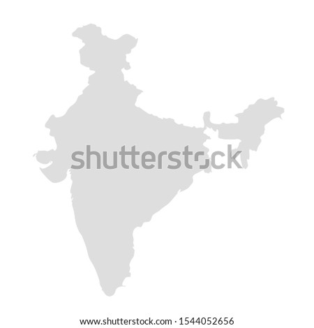 India vector map illustration. India world background isolated.
