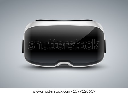 VR glasses vector virtual reality headset icon. Virtual reality helmet isolated goggles device illustration.
