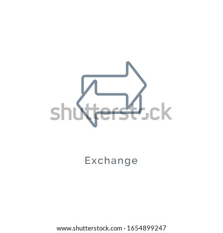 Exchange arrow icon, reverse swap vector switch flip. Exchange data symbol icon.