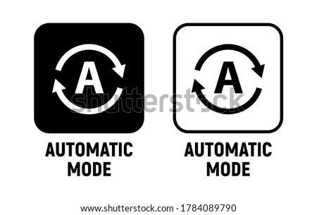 Vector automatic mode smartphone icon. Auto mode sign switch pictogram