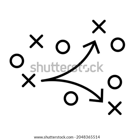 Soccer field strategy game tactic football vector board game plan. Soccer team strategy