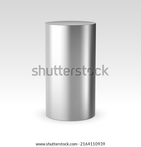 3d silver cylinder metal pedestal 3d template. Silver cylinder steel pillar stainless metal pipe mock up