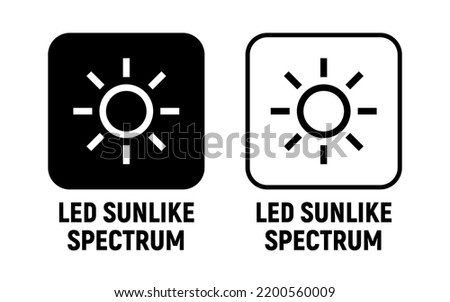 LED logo icon spectrum light indicator. LED line icon optic color energy