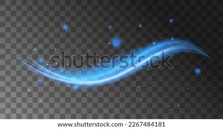 Blue waves fresh air aroma vector abstract clean flow technology condition design wavy pattern stream