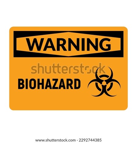 Biohazard caution waste sign. Biologic infectious symbol alert caution vector label logo sign