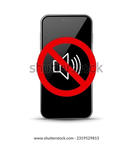 Phone silent mode icon pictogram. Soundless cellphone mobile vibration mute silence icon