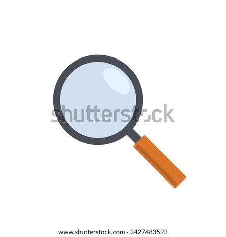 Magnify glass vector icon. Zoom magnify glass enlarge lupe zoom symbol concept illustration symbol