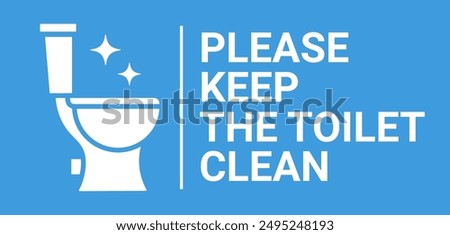 Toilet seat outline icon wc logo line. Vector editable Keep toilet sign clean wc bowl