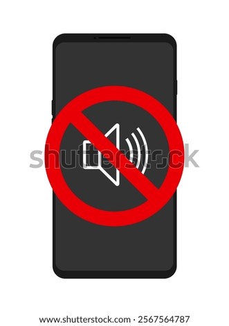 Phone silent mode icon pictogram. Soundless cellphone mobile vibration mute silence icon