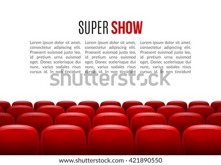 Similar – Image, Stock Photo Red rows of seats