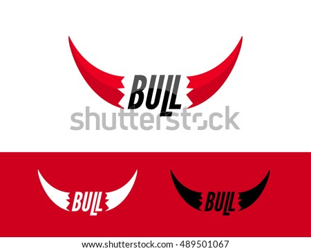 Bull logo design template. Flat bull logo sign. Taurus symbol element vector.