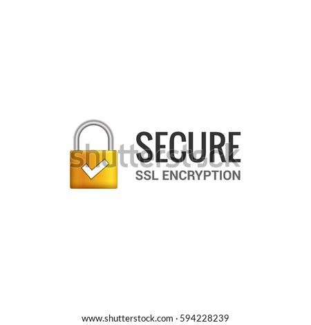 Secure internet connection SSL icon. Isolated secured lock access to internet illustration design. SSL safe guard.
