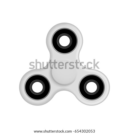 Hand spinner fidget vector illustration. Relaxation hand spinner device.