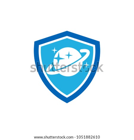 Planet Shield Logo Icon Design