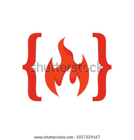 Burn Code Logo Icon Design