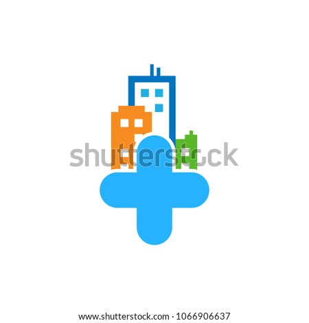 Medical Town Logo Icon Design