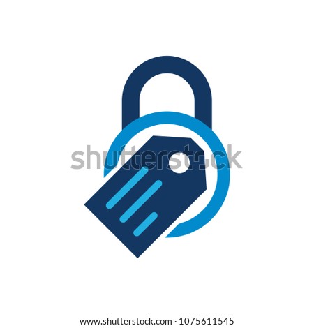 Tag Lock Logo Icon Design