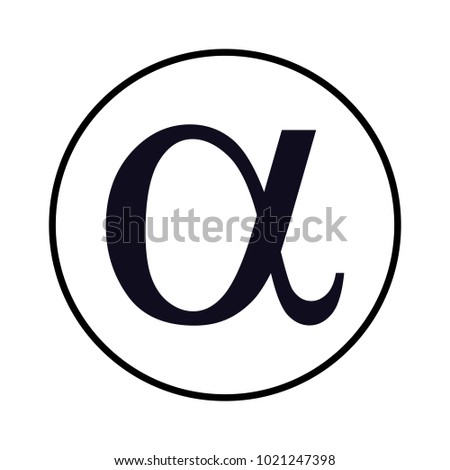 Alpha symbol in circle