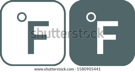 Fahrenheit icon. Fahrenheit symbol. Vector illustration