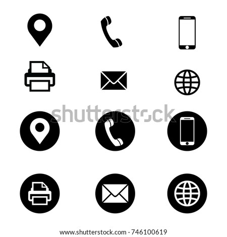 Vector business card icon set