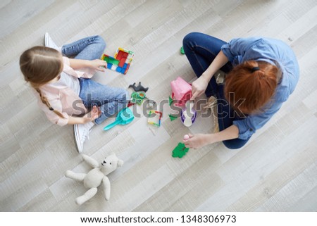 Similar – Foto Bild Zwei Schwestern spielen am Strand