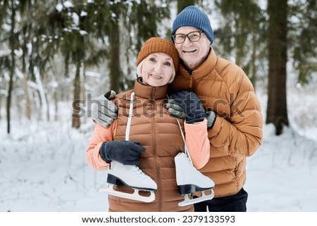 Similar – Foto Bild Seniorin im Winter mit Mütze