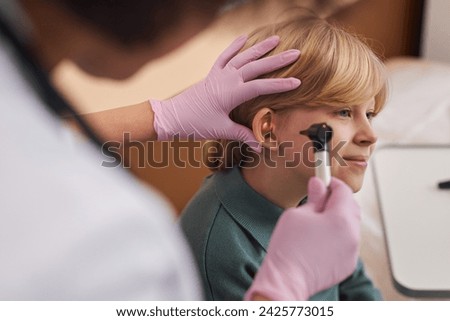 Similar – Image, Stock Photo Female doctor looking out the hospital window